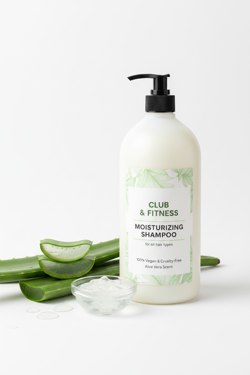 Club & Fitness Moisturizing Shampoo for All Hair Types, 100% Vegan & Cruelty-Free, Aloe Vera Scent, 1 Gallon (128 Fl Oz) Refill