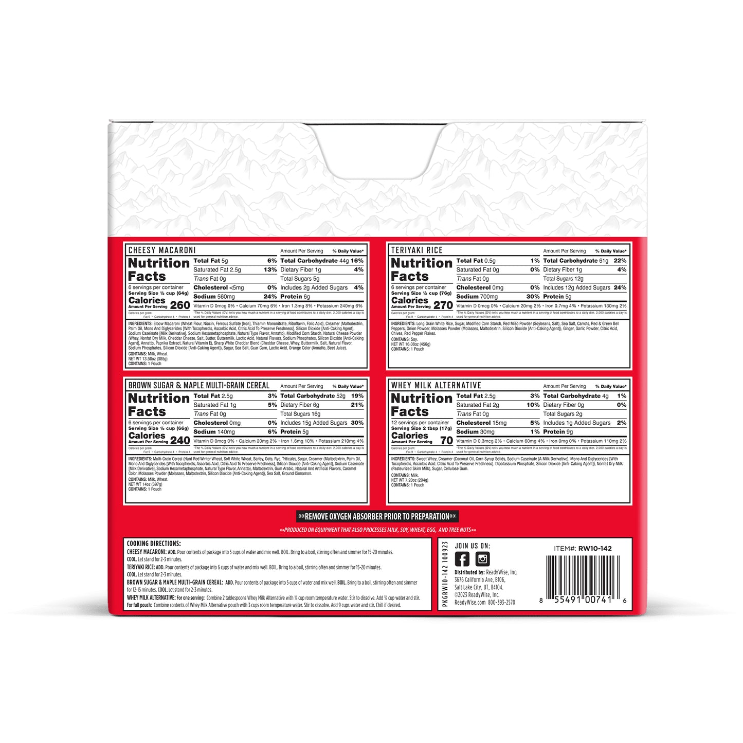 72-Hour Emergency Food Supply Freeze-Dried 30 Servings 25-Year Shelf Life 3 Lbs 2.85 Oz