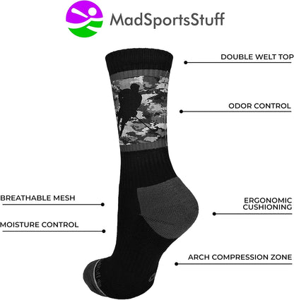 Hockey Player Athletic Crew Socks (Multiple Colors)
