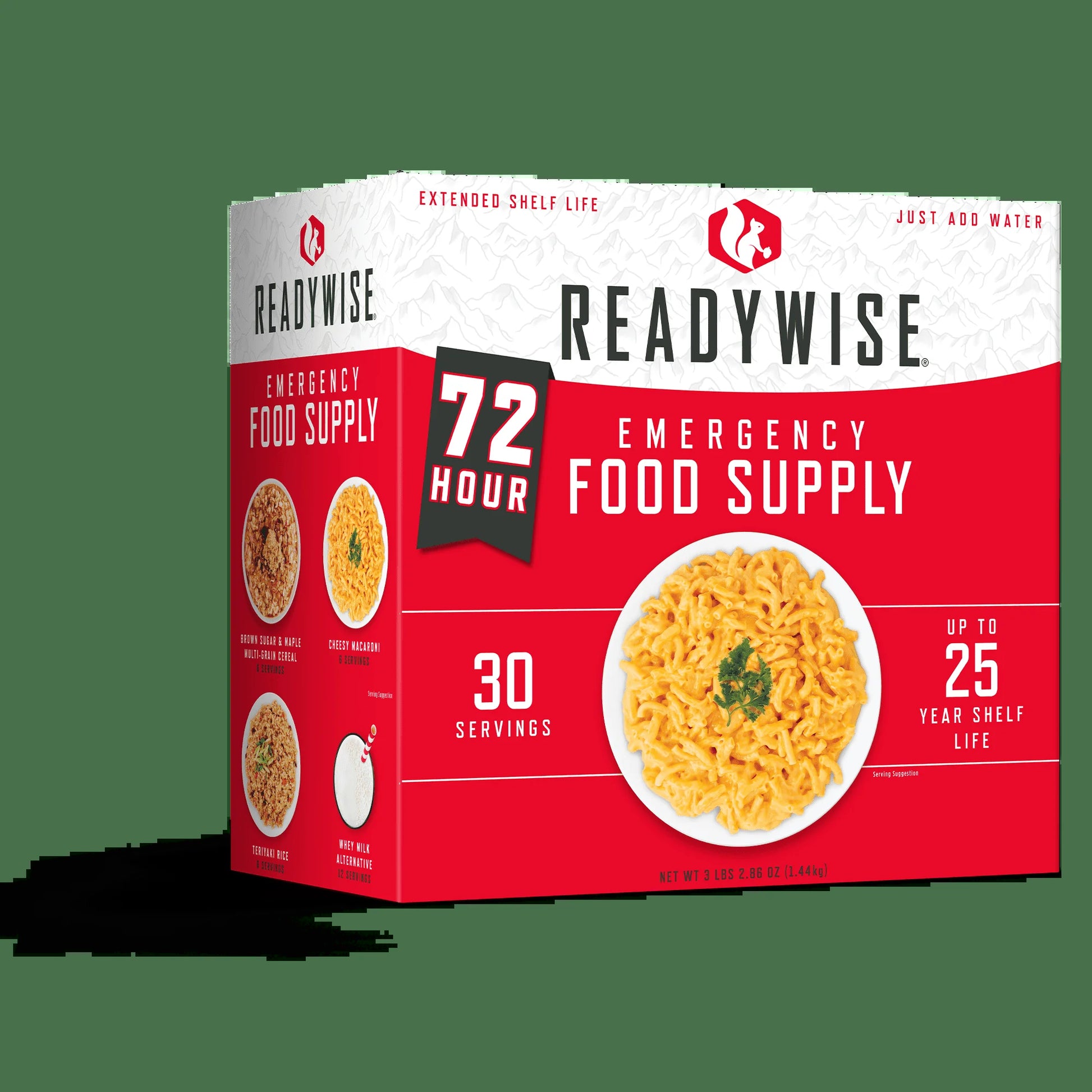 72-Hour Emergency Food Supply Freeze-Dried 30 Servings 25-Year Shelf Life 3 Lbs 2.85 Oz