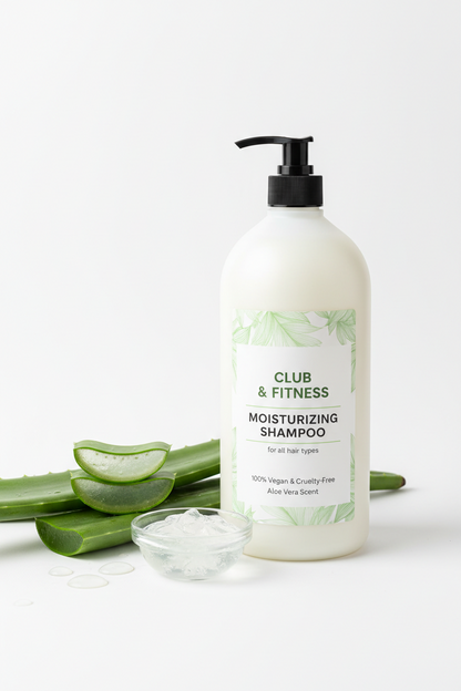Club & Fitness Moisturizing Shampoo for All Hair Types, 100% Vegan & Cruelty-Free, Aloe Vera Scent, 1 Gallon (128 Fl Oz) Refill