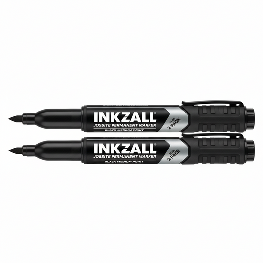 INKZALL Black Medium Point Jobsite Permanent Marker (2-Pack)