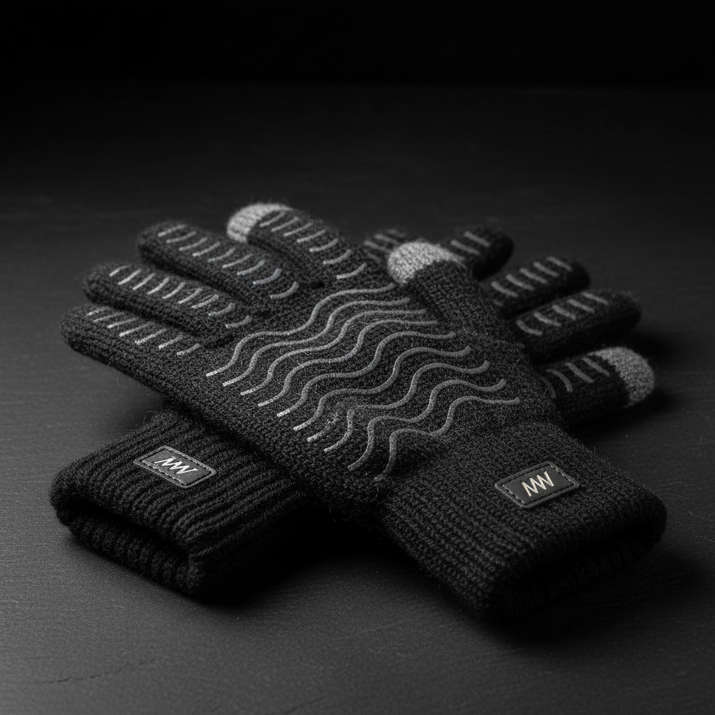 Merino Wool Winter Gloves for Men Women, Cold Weather Warm Touchscreen Unisex, Non-Slip, Knit Elastic Cuff