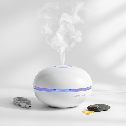 New UFO Raindrop Humidifier Water Drop Air Humidifier USB Aromatherapy Essential Oils Aroma Air Diffuser Household Mist Maker Home Decor